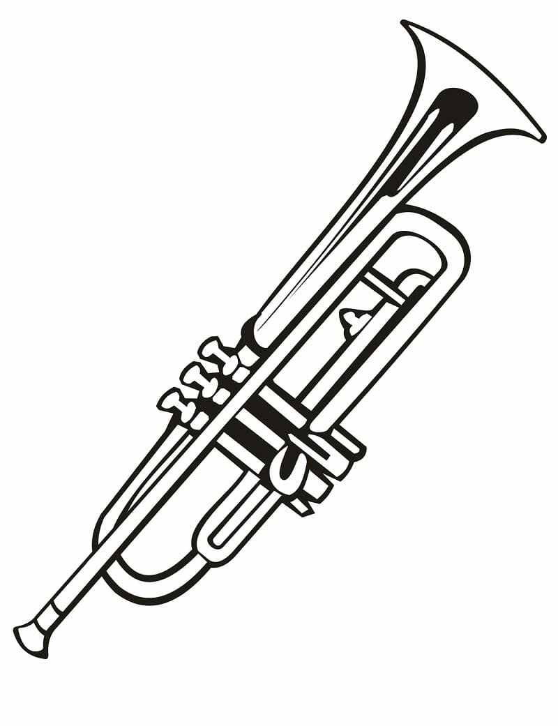 Coloriage Trompette Normale 5 à imprimer Coloriage Trompette Normale 5