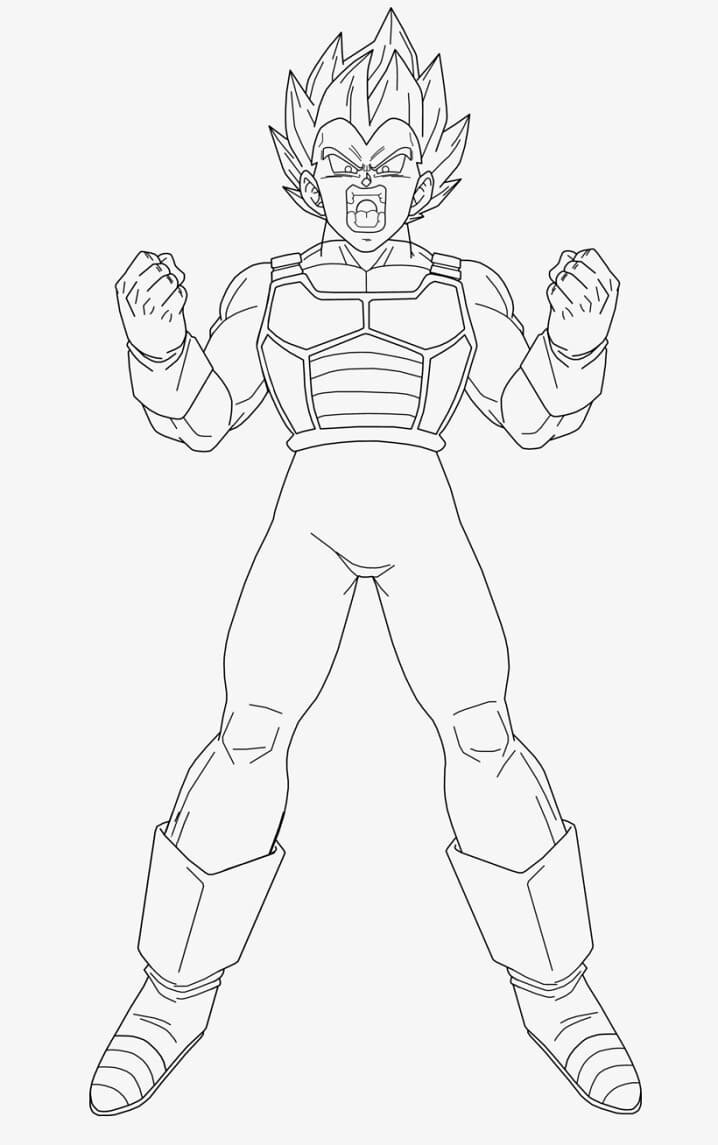 Coloriage Vegeta à imprimer