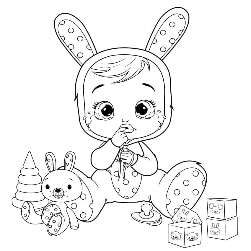 Coloriage coney cry babies à imprimer Coloriage coney cry babies