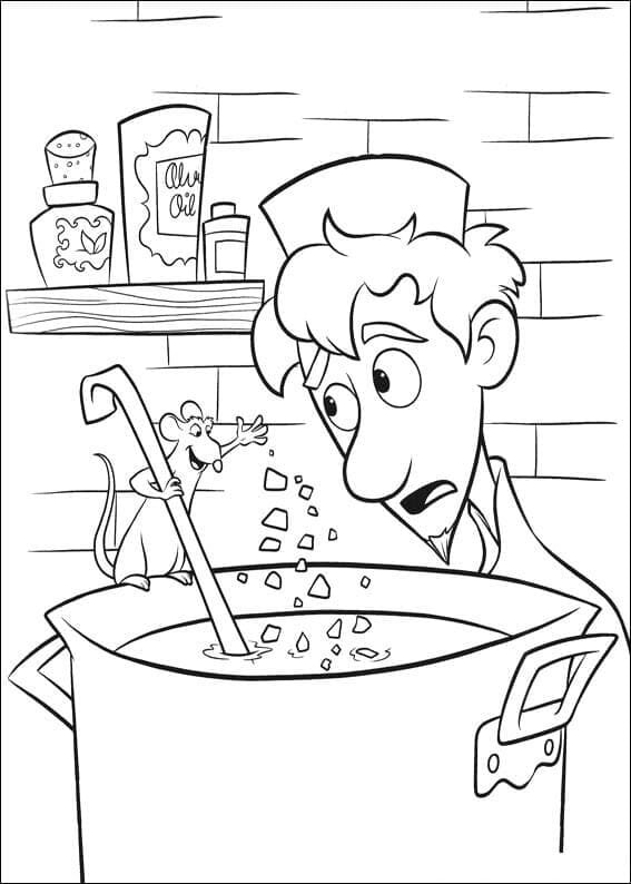 Coloriage linguini et rémy à imprimer Coloriage linguini et rémy